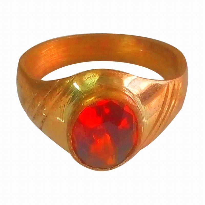 5 Dhaatu Alloy, Metal Garnet Ring