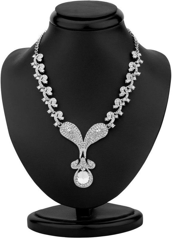Zinc Rhodium Silver Jewel Set  (Pack of 1)