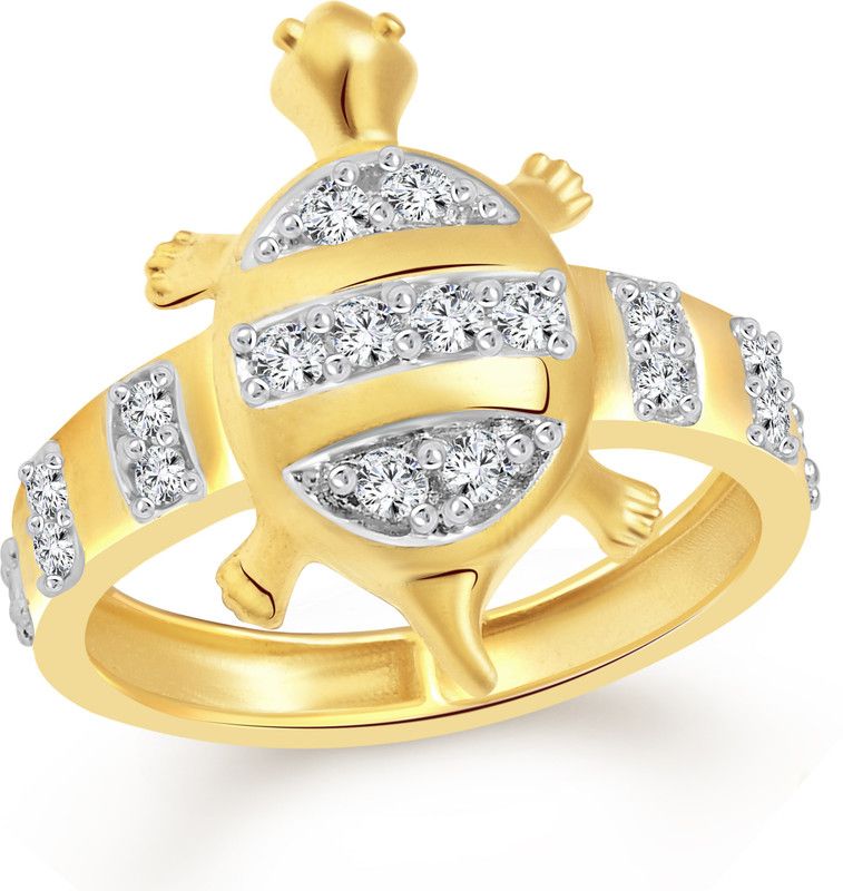 Attraction Turtle for Men Alloy Cubic Zirconia Gold Plated Ring