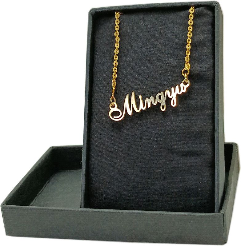 Seventeen Member Mingyu Name Pendant for fans of Carrat for girls in Gold Brass Brass Brass Pendant