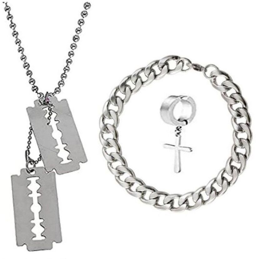 Steel Silver Jewel Set  (Pack of 1)