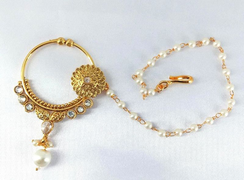 Nirmalkayaa Beads Gold-plated Plated Copper Nose Stud