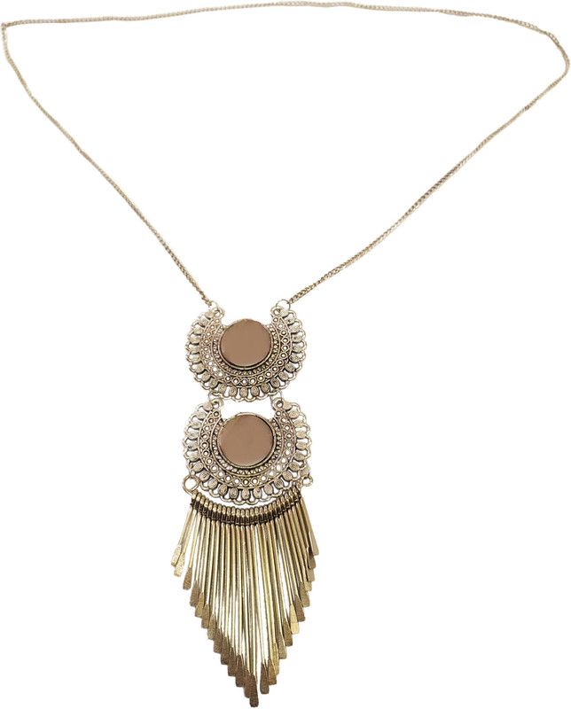 Unique Long Designer Necklace with Chain Stainless Steel Necklace