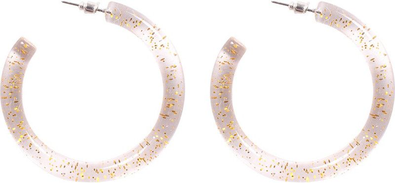 glitter open hoops acrylic earrings for women Metal Hoop Earring
