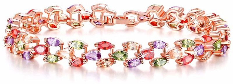 Brass Cubic Zirconia Bracelet
