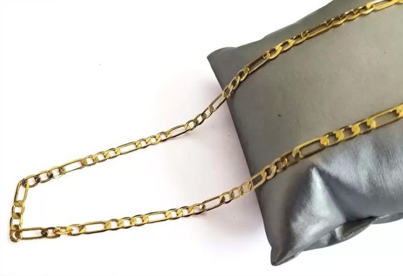 Figaro Chain Gold for men and women008 Gold-plated Plated Brass Chain