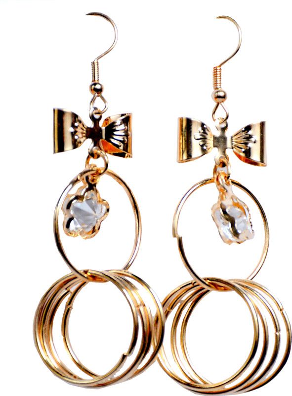 Knot Design Cocktail Earrings Crystal, Diamond Alloy Cuff Earring, Drops & Danglers, Hoop Earring, Earring Set, Jhumki Earring