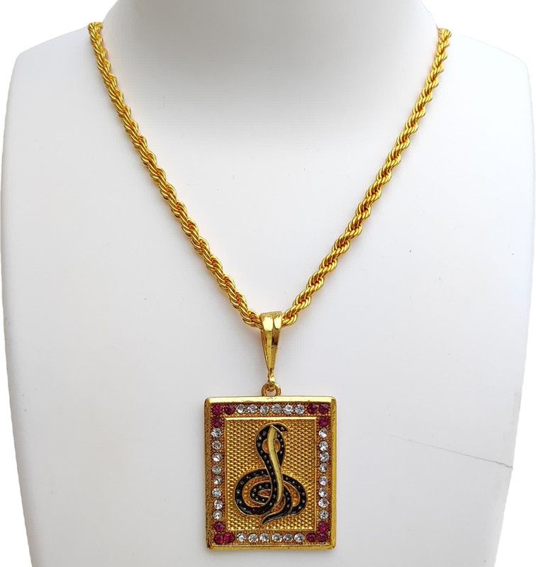 Goga pandent with Rassa chain for mens and boys Gold-plated Alloy Pendant Set