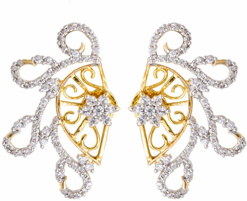 Style Diva Cubic Zirconia Alloy Cuff Earring