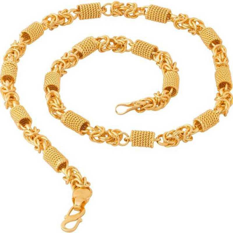 Stylish Round cut Multi Design Chain for Men & Boys Gold-plated Plated Brass, Copper Chain