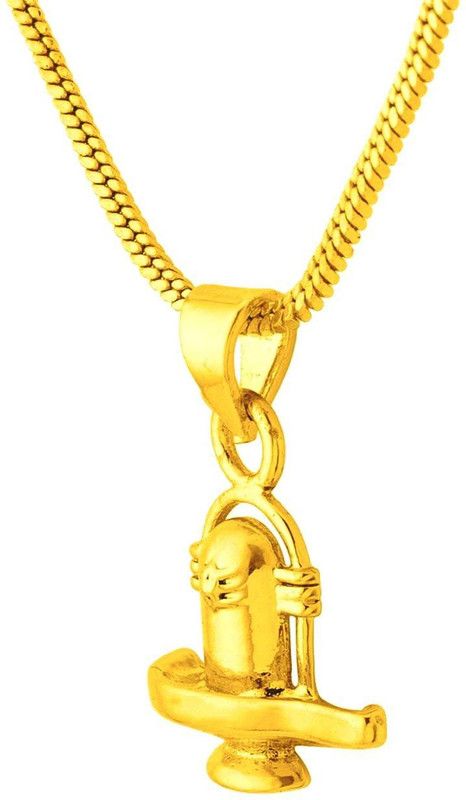 100 % Orignal Shivlinga Bam Bam Damru Mala Locket For Men & Women Gold-plated Beads Alloy, Brass Pendant