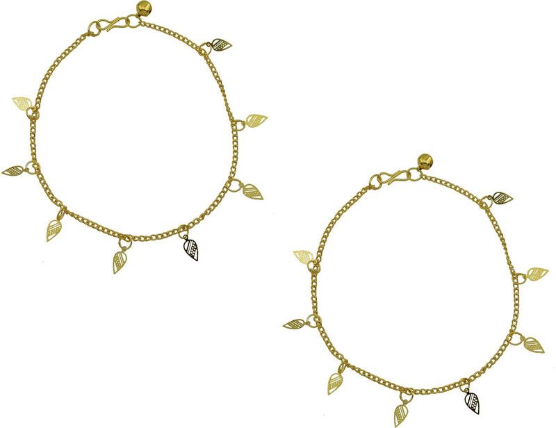 HIGH TRENDZ Vivacious Collection Alloy Anklet  (Pack of 2)