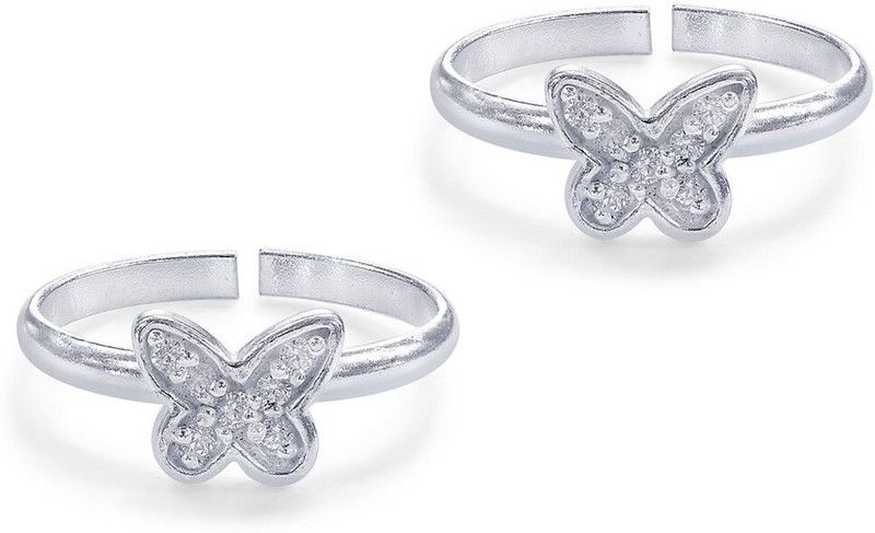 Heart With Solitaire Sterling Silver Cubic Zirconia Toe Ring