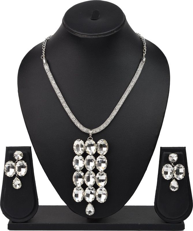 Metal Jewel Set  (White)
