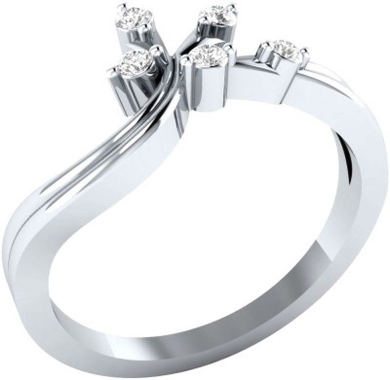 The Henryk American Diamond Studded 92.5 BIS Hallmarked Silver Ring