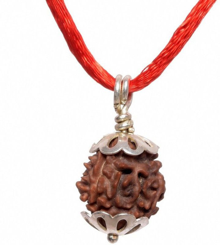 Three Mukhi Rudraksha / Original Silver Wood Pendant