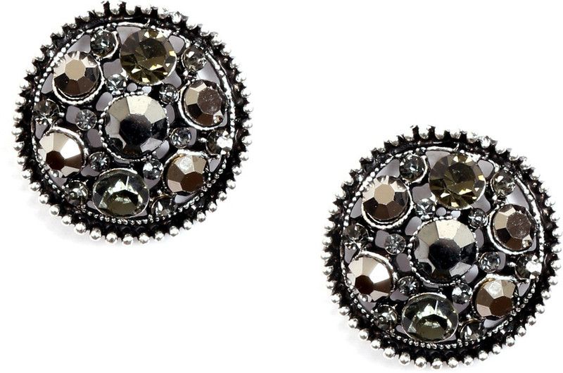 Diamante Studded Earings. Metal Stud Earring
