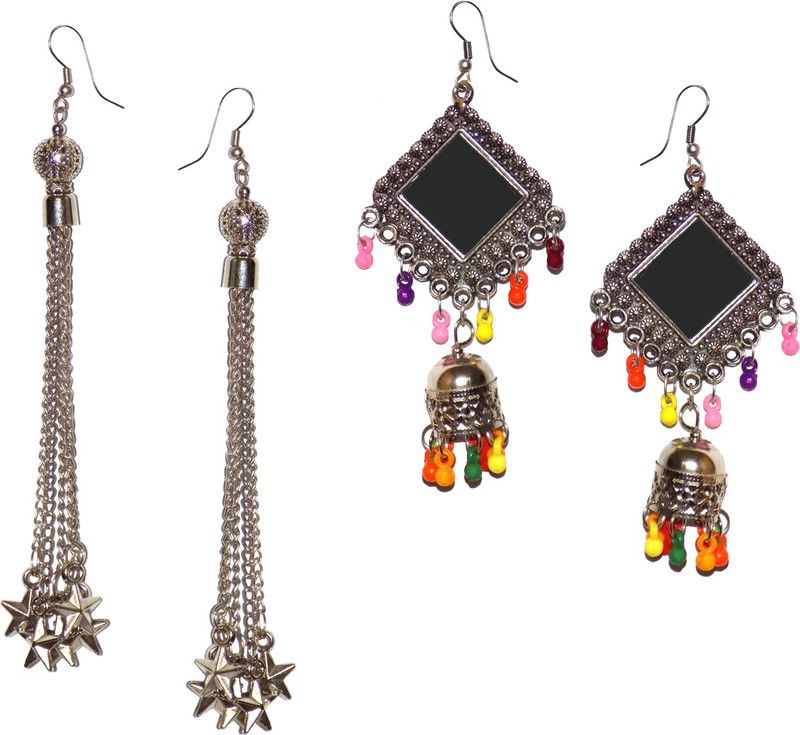 Forty Hands Women & Girls Stylish Earrings Pack of 2 (ERPO2_397 Alloy Drops & Danglers