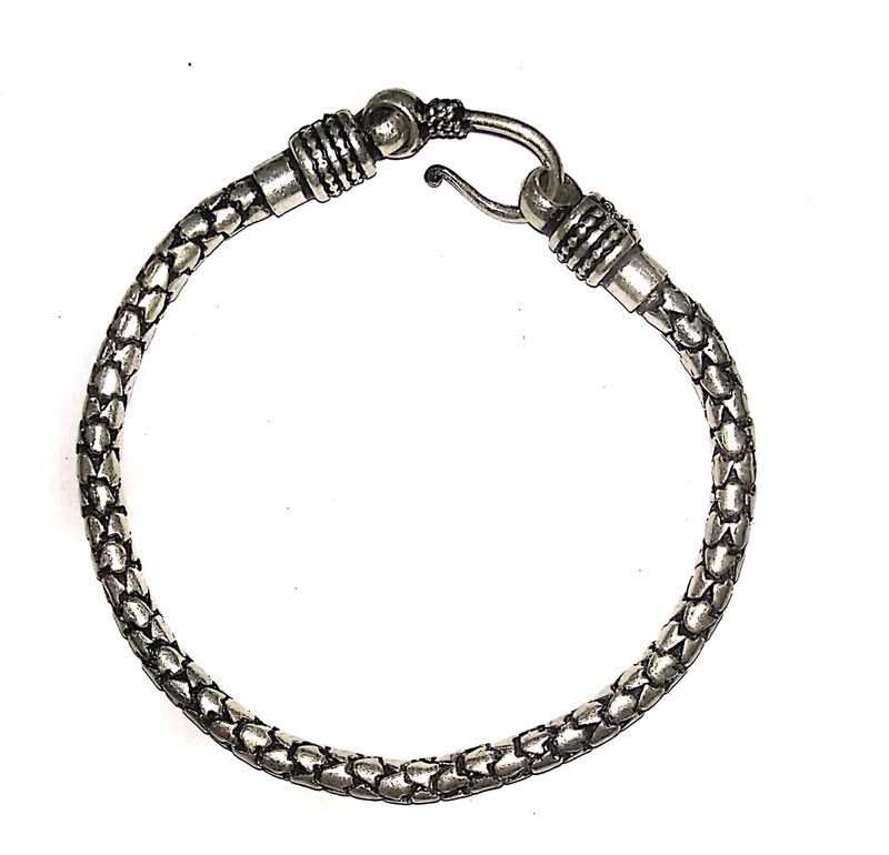 Silver Black Silver Bracelet