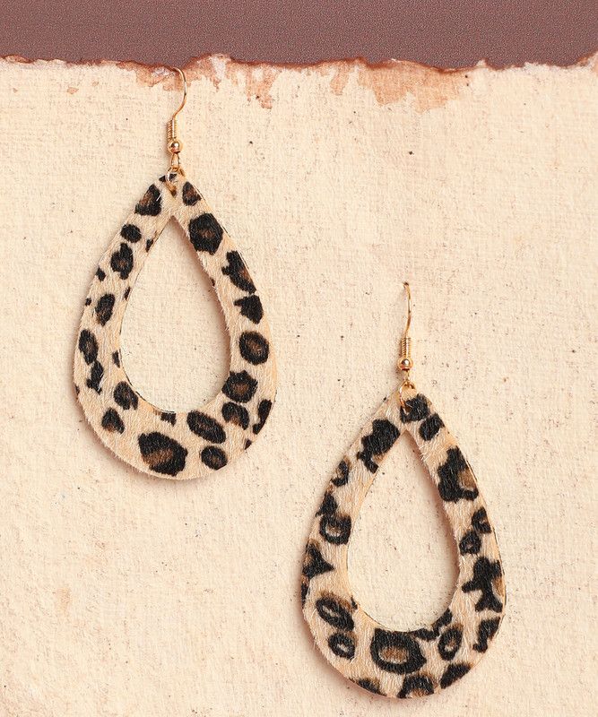 Animal Print Drop Earrings Alloy Drops & Danglers