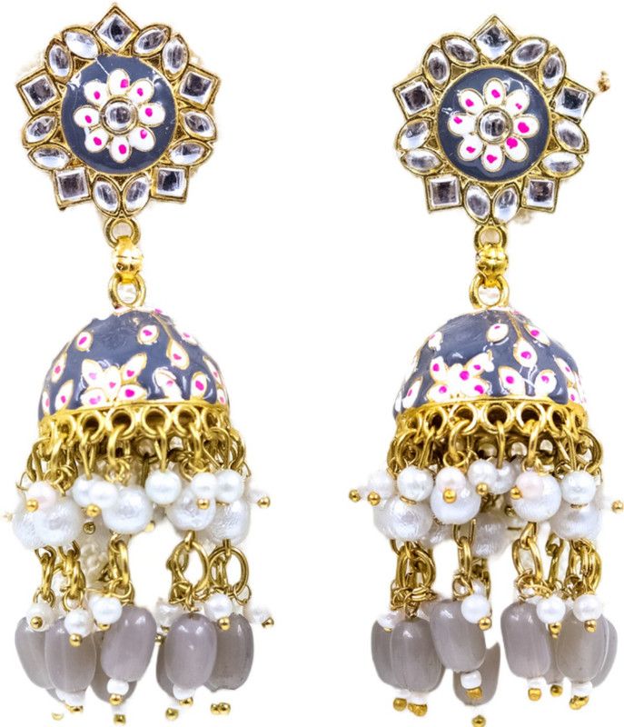 Falguni Meena Jhumki Earrings for women - 01 pair Beads Alloy Jhumki Earring