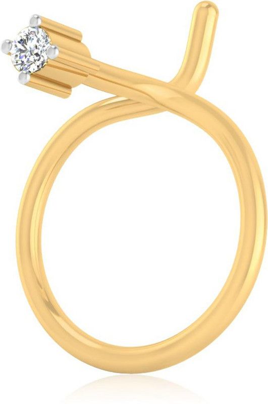 Iski Uski Store Crystal Gold-plated Plated Sterling Silver Nose Stud