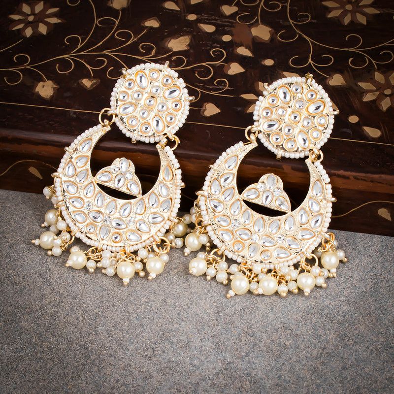 Sukkhi Traditional Chandelier Gold Plated Earring For Women Brass Earring Set