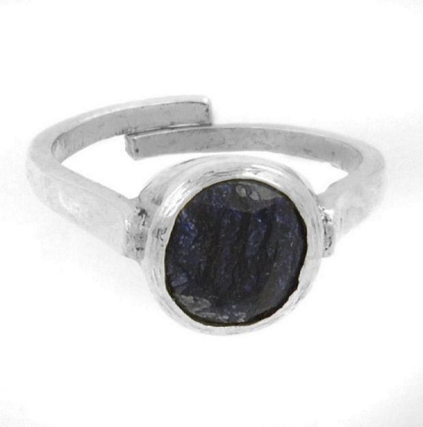 Blue sapphire Stone Sapphire Silver Plated Ring Brass Sapphire Silver Plated Ring