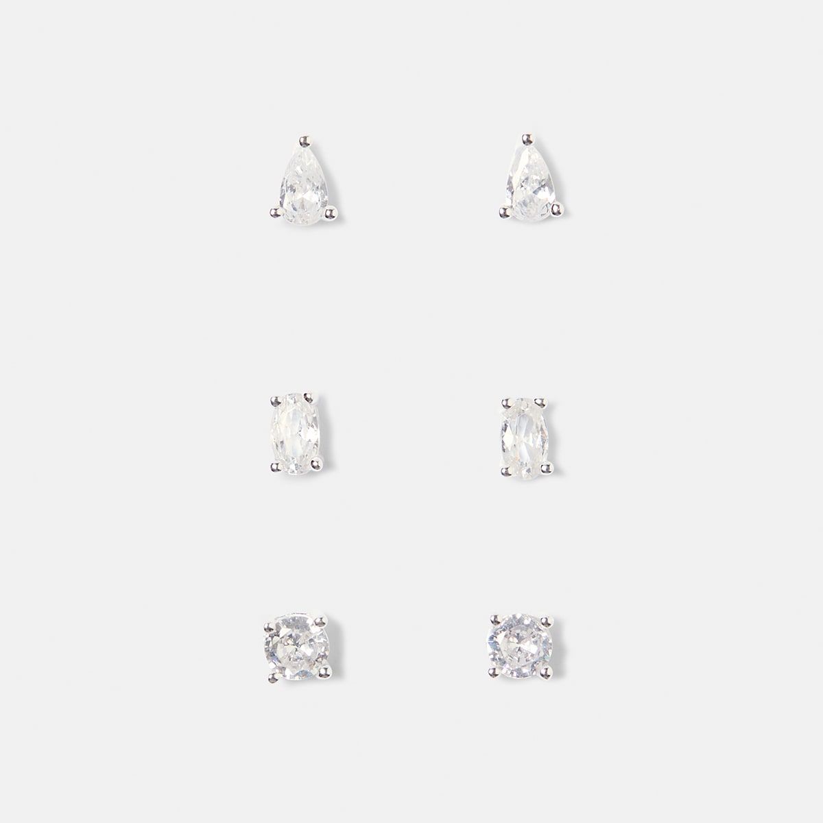 3 Pack Sterling Silver Stacking Earrings