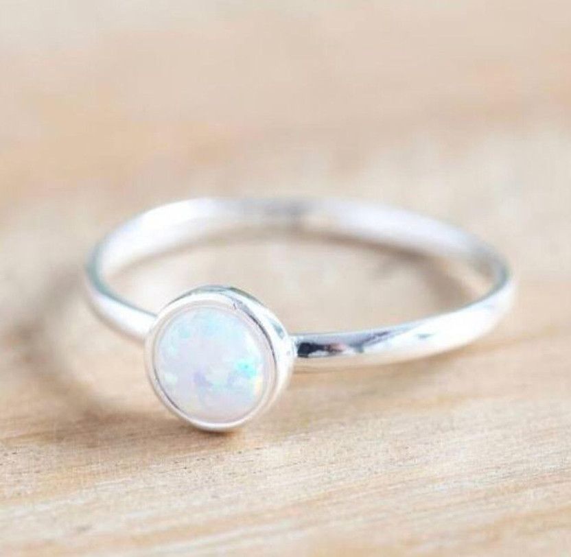Gemstone Ring Beautiful Gemstone Ring 925 Sterling Silver Ring Silver Opal Ring