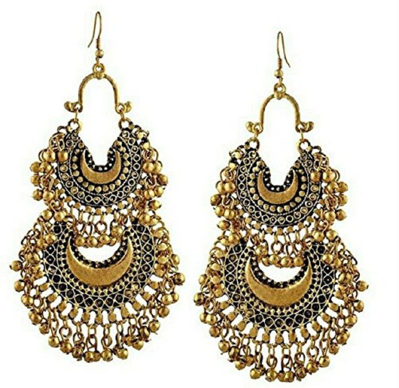 Double Afghani Alloy Chandbali Earring