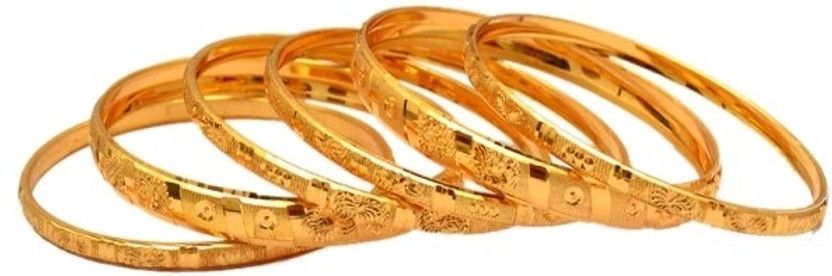 Brass Bangle Set  (Pack of 6)