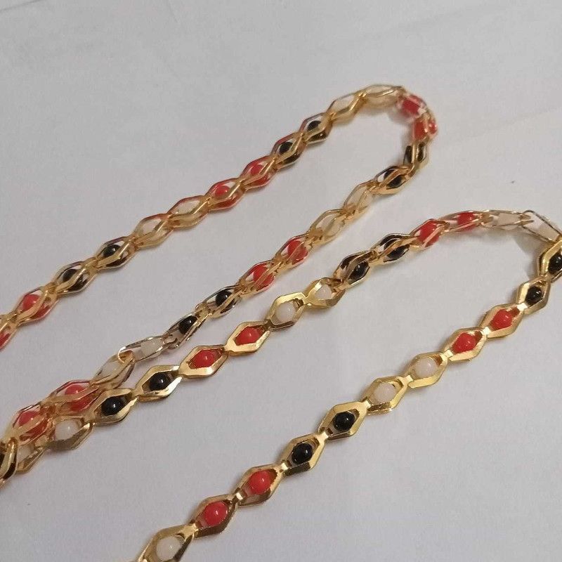 DAILYWEAR BRASS GOLD BLACK CHAIN Brass Chain