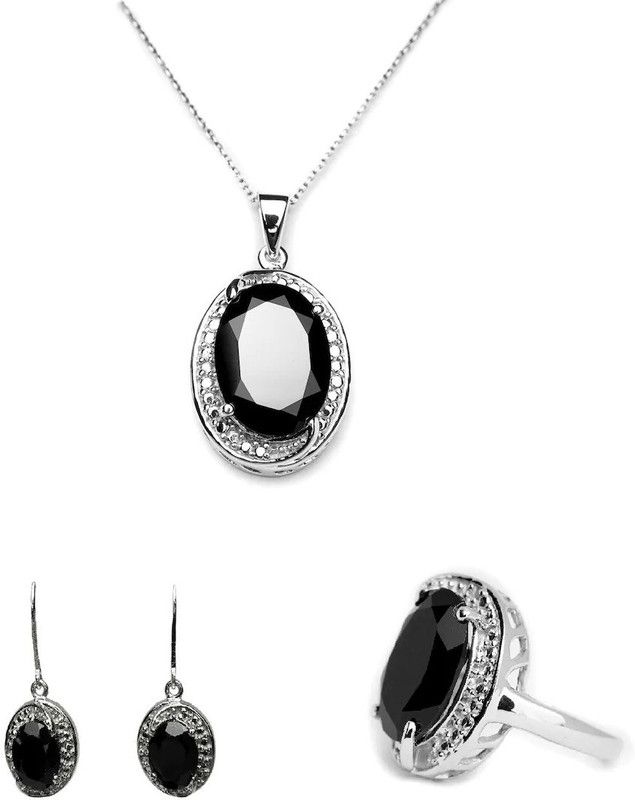 Sterling Silver Black Jewel Set  (Pack of 1)