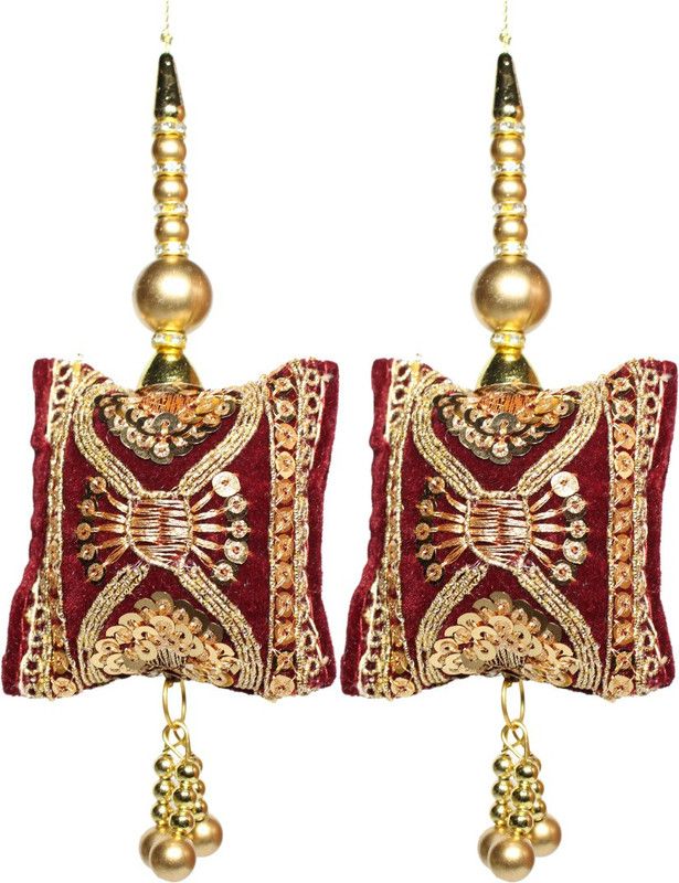 Fashionhaat Maroon latkan Ethnic Work Hanging Latkan for Blouse Dupatta Lehenga (1 pair) Brooch  (Maroon)