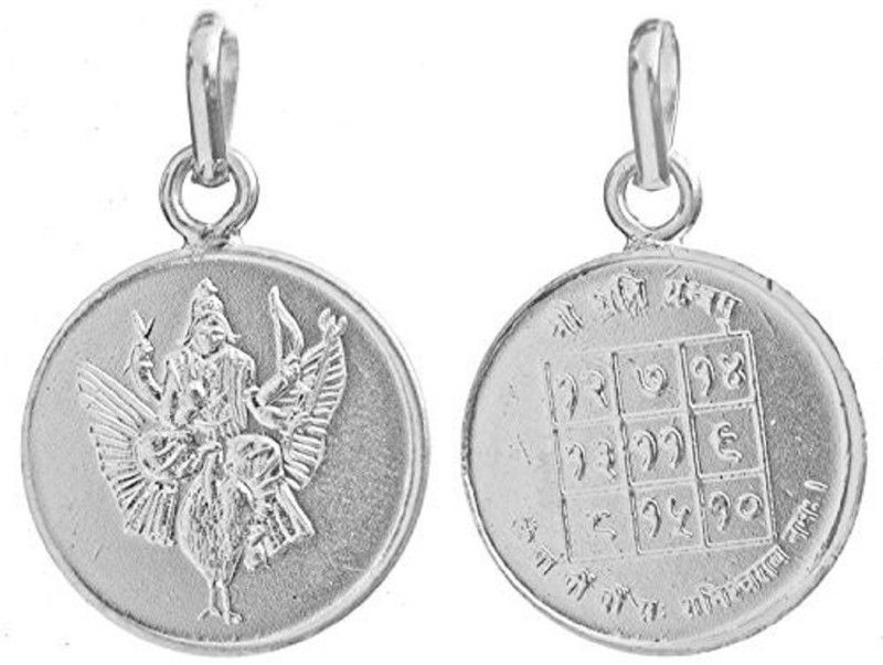 Shri Shani Yantra Pendant In Pure Silver (5.5 Gms) (1 Pc) Silver Silver Pendant