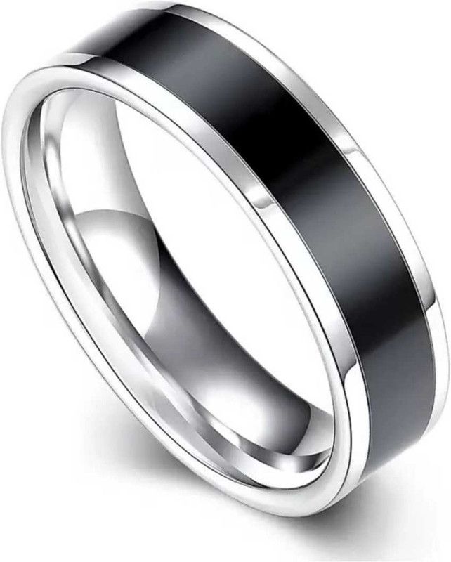 Black Stripe Ring for Boy and Girl Best Quality Challa for men and Women Stainless Steel Silver Plated Ring
