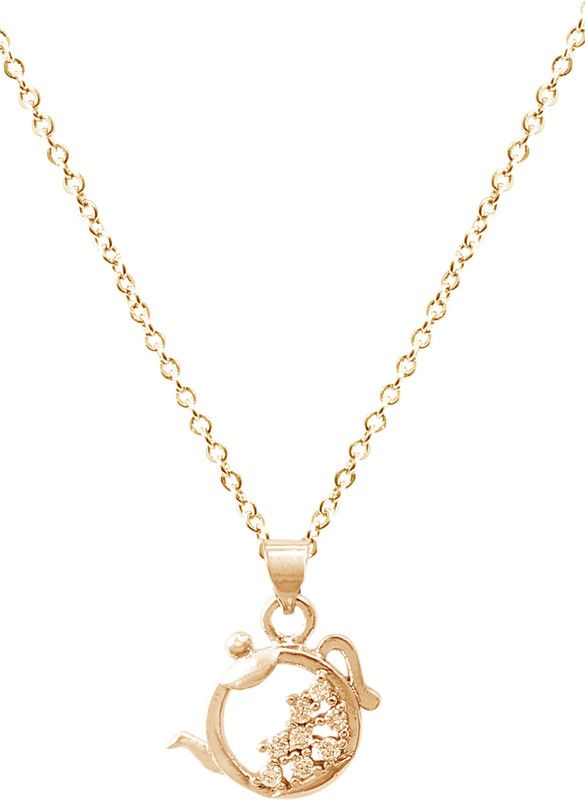 Cubic Zirconia Gold-plated Plated Stainless Steel Chain Set