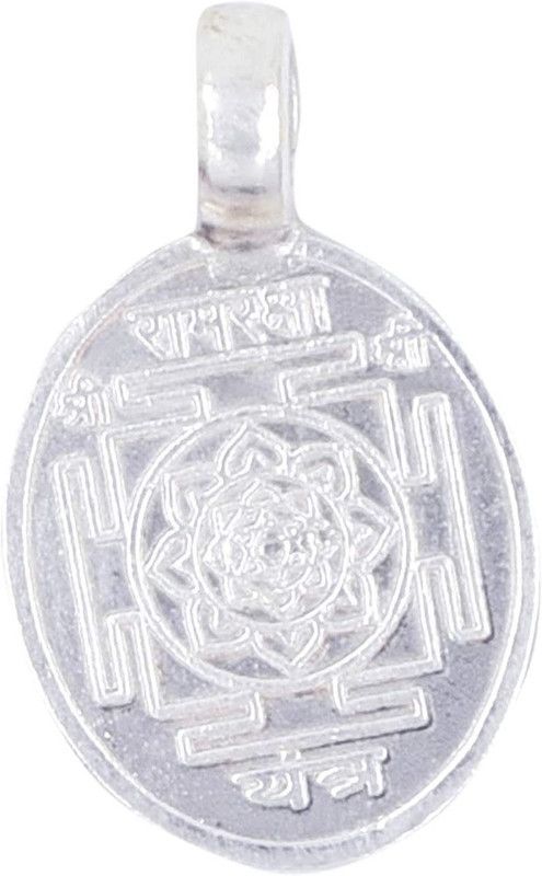 Ram Raksha Yantra Oval Pendant, Yantra Locket, Silver Pendant for Men Women 3 gm Silver Silver Pendant