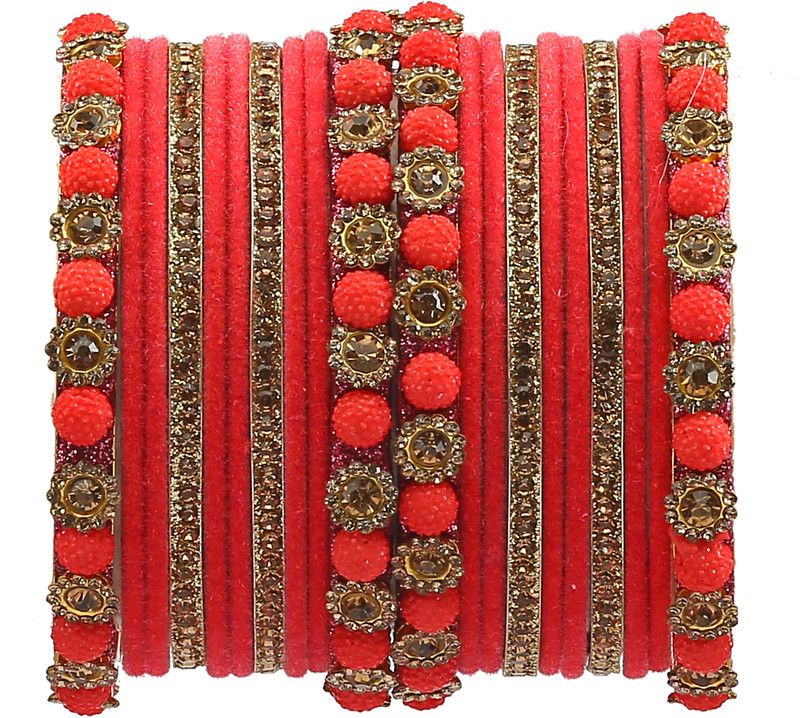 Metal Beads, Zircon Bangle Set  (Pack of 20)