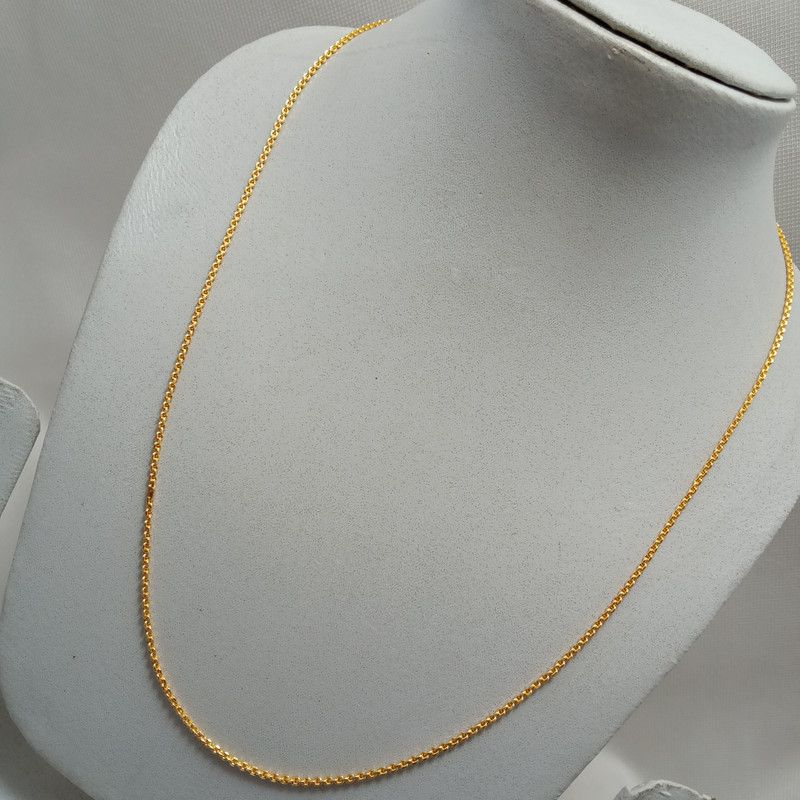 22" Chain For women And girls Gold-plated Plated Alloy Chain