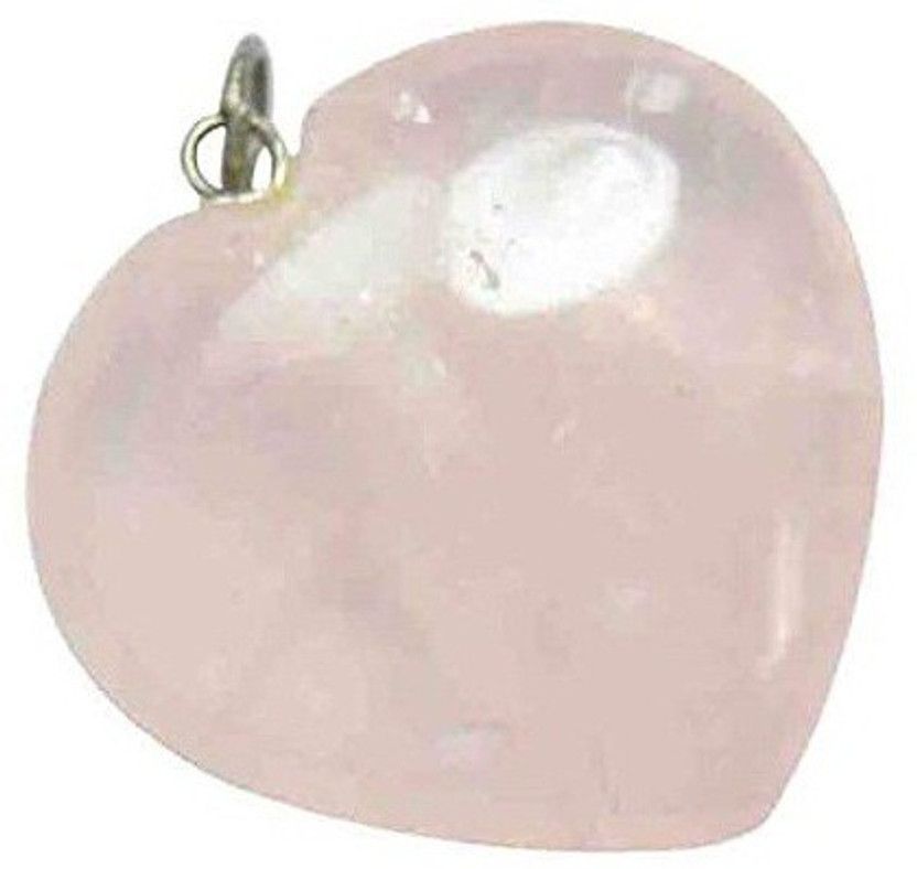 Rose Quartz Heart Shaped Pendant Quartz Crystal Pendant