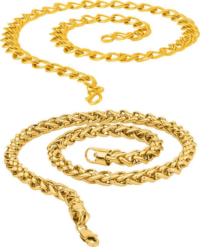 Fashion Frill trendy and fancy exclusive design neck chain for men and boys combo pack Metal Chain