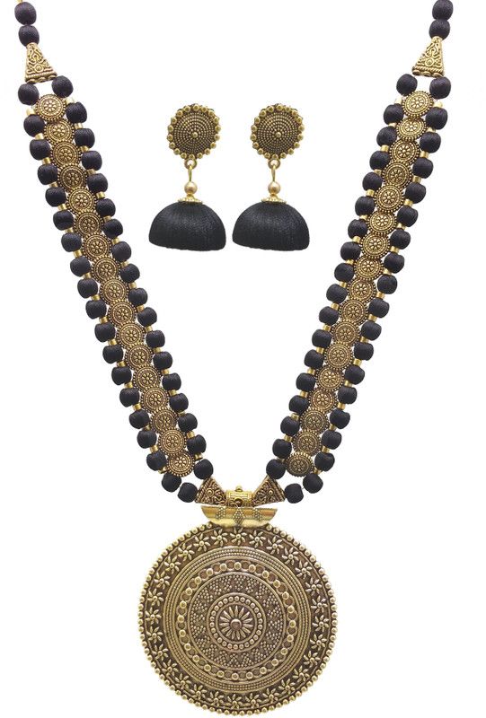 Wood, Copper Black Jewel Set  (Pack of 1)