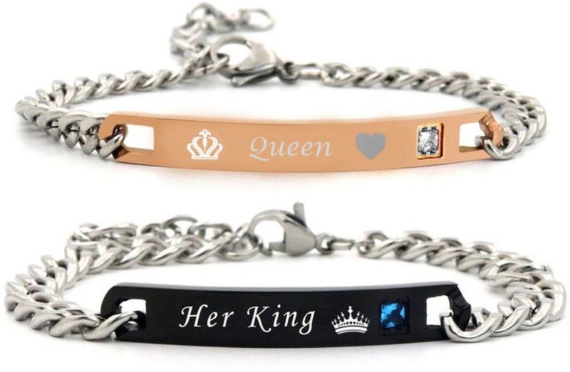 Stainless Steel Bracelet Set  (Pack of 2)