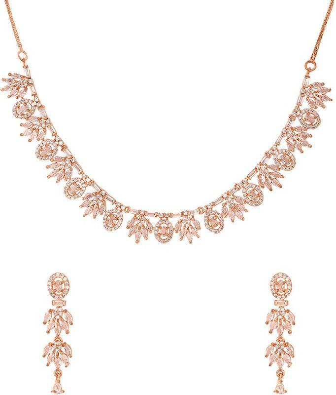 Brass Jewel Set  (Rose Gold)
