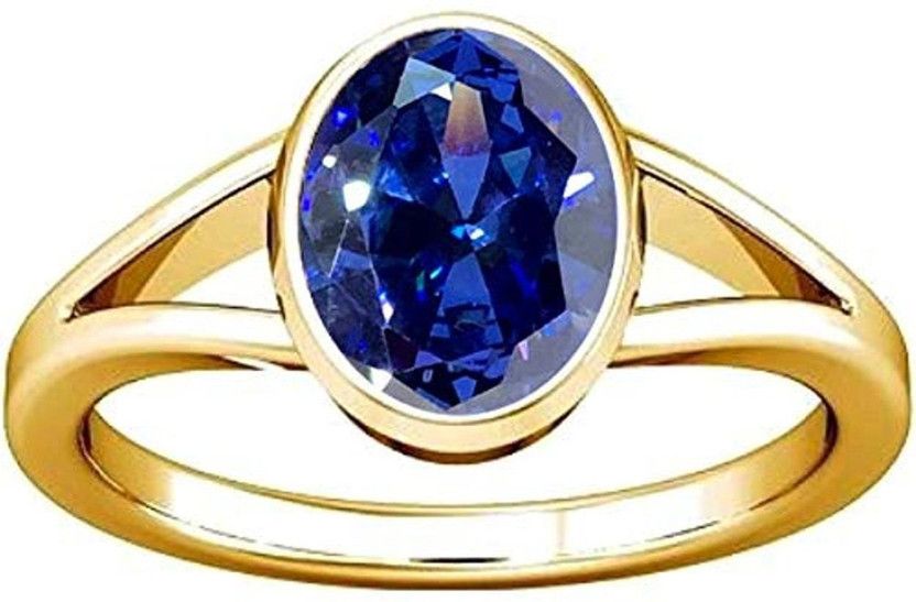 7.25-7.50 Ratti Tanzanite Stone Panchdhatu Ring Stone Tanzanite Ring