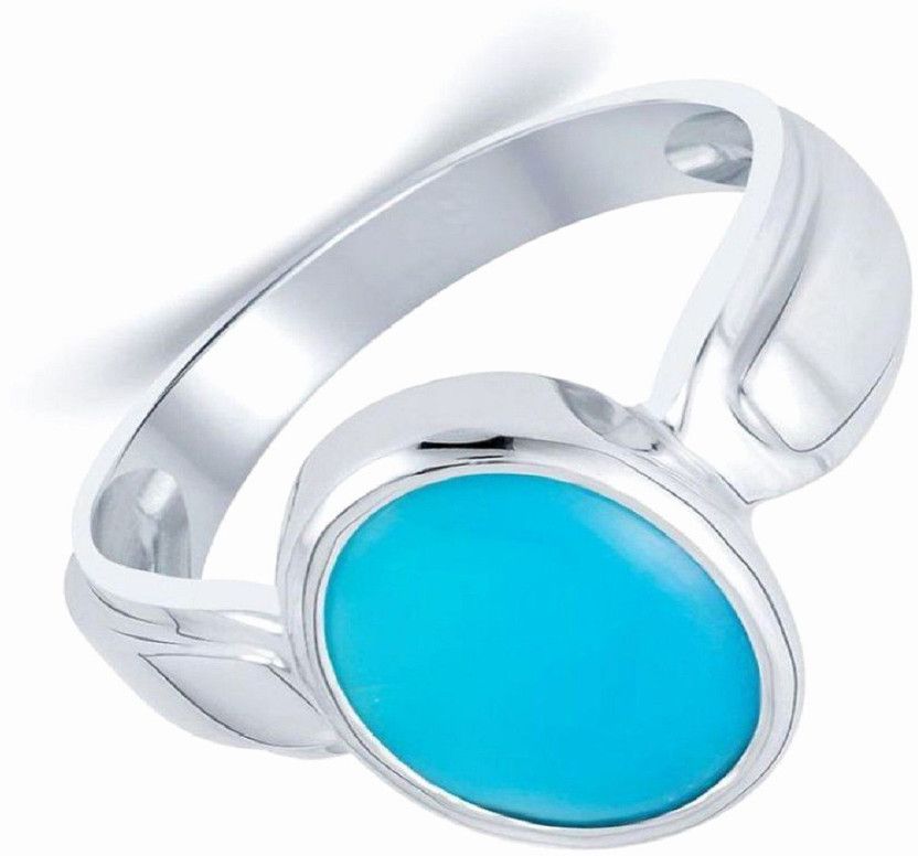 Firoza [ Turquise ] Ring Stone Turquoise Silver Plated Ring