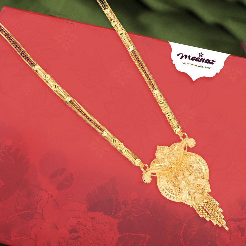 Mangalsutra design mangalsutra for women for daily use wedding long necklace Crystal, Metal, Alloy, Enamel, Copper, Brass, Stone Mangalsutra