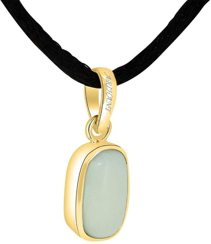 Panchdhatu Coral Pendent Natural and Certified 7.25 Ratti Moonga Adjustable Pendent with Coral Astrological Gemstone for Men and Women Gold-plated Coral Stone Pendant